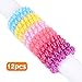 Spiral Hair Ties 12pcs No Crease Elastic Ponytail Holders Phone Cord Traceless Hair Ring Hair Rubber Bands Suitable for All Hair Types 6 Colors,2pcs/Color