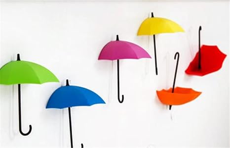 Amazon Sac Taske 壁面収納 傘 2way 壁掛け 傘型 パラソル フック 小物入れ スイッチデコ 7色 9個 セット フック オンライン通販