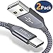 USB Type C Cable,JSAUX(2-Pack 6.6ft) USB-C to USB A Fast Charger Nylon Braided USB C Cord Compatible Samsung Galaxy S10 S9 S8 Plus Note 9 8,Google Pixel XL,Moto Z Z2,LG V20 G6 USB C Devices(Grey)