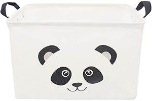 TIBAOLOVER Rectangular Kids Storage Basket Gift Basket Baby Storage Basket Cute Kids Toy Storage Bin Organizer Shelf Book Basket Room Decor(PANDA)