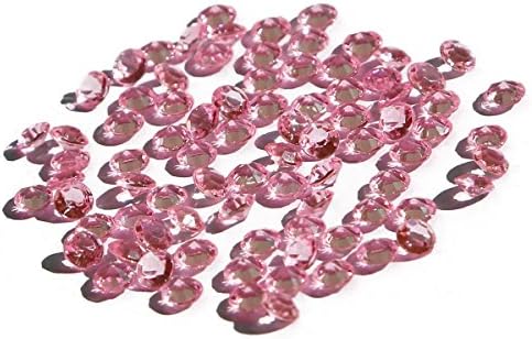 crownroyaljack 2000Pcs 4.5mm Acrylic Diamonds for Wedding Party Table Centerpiece Decorations, Pink
