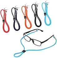 5PCS Premium Nylon Eyeglass Straps, Hidayy Adjustable Eyeglass Chains Lanyard Cord, Anti-slip Eyewear Retainer