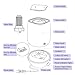 1byone Humidifiers for Bedroom 6L Cool Mist Air Ultrasonic for Plants Indoor with Essential Oils Diffuser for Baby Kids, with 7 Colour Night Light, Ultra Quiet & Easy to Clean, Auto Shut-off, Blue