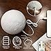 Moon Lamp Moon Light 3D Moon Lamp - Seamless - 3 Color Moon Night Light with Stand - Mood Lamp Book, Globe, Cool Lamp, USB Charging, with Wooden Stand, Box, Kids, Moonlight LED, 5.9 in
