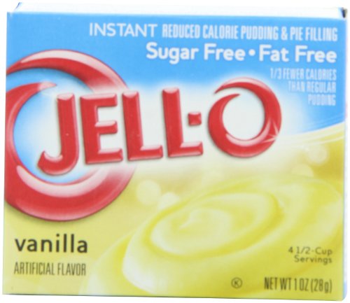 Jell-O Sugar Free-Fat Free Instant Pudding & Pie Filling, Vanilla, 1-Ounce Boxes (Pack of 24)