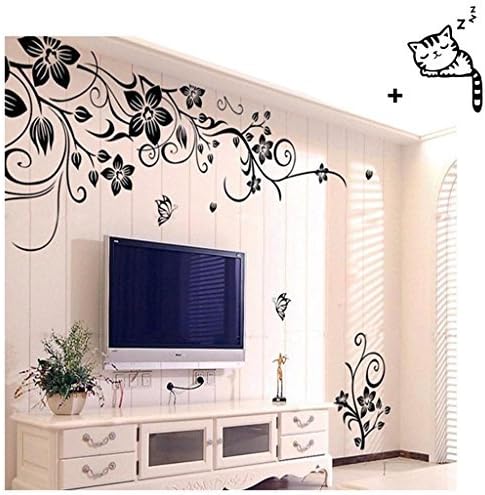 Ularmo 2015 Hot Hee Grand Removable Vinyl Mural Decal Art Flowers Vine Wall Sticker