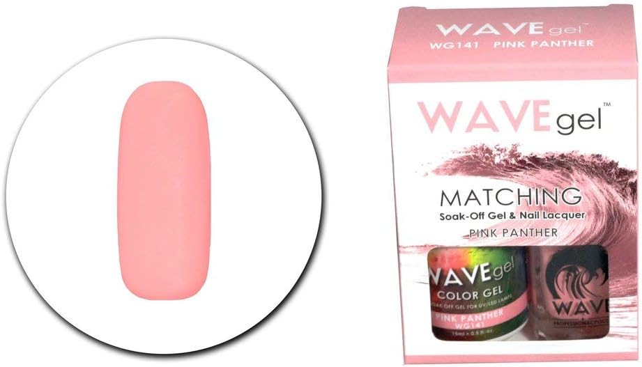 WAVEGEL Soak-0ff Gel & Nail Lacquer Matching Duo Set - Pink Panther - W141-141 I 0.5 Oz