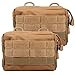 Novemkada MOLLE Pouches - 2 Pack Tactical Compact Water-Resistant Utility Gadget Gear EDC Pouch(Pack of 2 Tan)