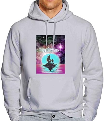 In The Moon light Nebula Space Ariel The Little Mermaid Unisex Hoodies White 3XL
