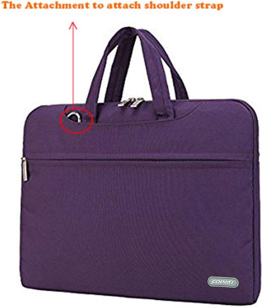 CROMI Laptop Case, Slim Briefcase Commuter Bag Business Sleeve Carrying Handle Bag Nylon Notebook Shoulder Messenger Bag: Clothing