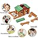 Wondertoys 170 Pieces Wood Logs Set Ages 3+, Classic Building Log Toys for Boy, Creative Construction Engineering Educational Gifts