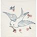 Fairway 95304 Quilt Blocks, Blue Bird Design, White, 6 Blocks Per Set