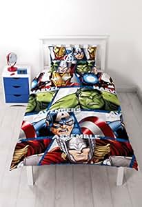 Amazon.com: Marvel Avengers Shield Reversible Single Duvet