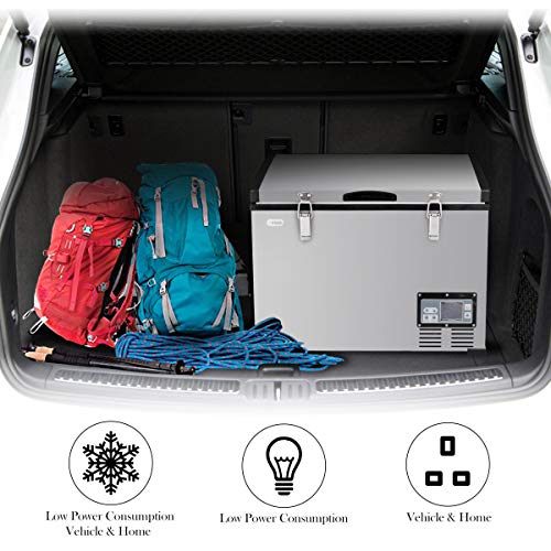 COSTWAY Chest Freezer, 100Quart Compressor Travel Car Freezer, 0.4°F