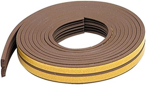 M-D Building Products 02592 M-D Self-Adhesive K-Profile All Climate Weather-Strip Tape, 17 Ft L W T, Brown, 1/8 in. x 3/8 in