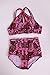 High Waisted Floral Bikini Front CrossRed Tribal Plus Size Swimwear-KJX005-RD3 XL