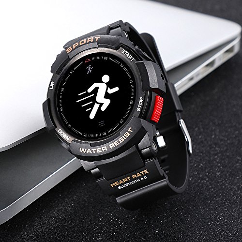 Smart Watch, Fitness Tracker with Heart Rate & Blood Pressure Monitor GPS Running Sport Sleep Monitoring Smartwatch Blood Oxygen Monitor, Calorie Counter & Pedometer for iOS and Android, Black