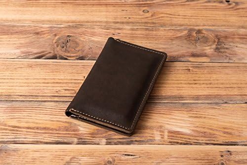 Travel Leather Wallet Passport Holder Cover Handmade Father's Day Gift for Him