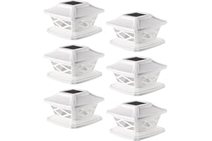 TWINSLUXES Solar Post Lights Outdoor 2 Modes Waterproof LED Solar Post Cap Lights for 3.5x3.5 4x4 5x5 and 6x6 Wooden&Vinyl Post,Fence Post Solar Lights for Garden/Patio/Porch Solar Powered(6 Pack)