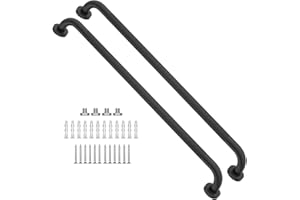 2 Pack 32 Inch Anti Slip Shower Grab Bar Oil Rubbed Black 1.25" Diameter, Munzong Bathroom Grab Bar, Knurled Bathroom Balance Bar,Safety Hand Rail Support Handicap Elderly Senior Assist Bath Handle