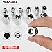 MAXPOWER 1/4-Inch Drive SAE Shallow Standard Socket Set, Inch, 10 Pieces, Cr-V, 6 Point, 3/16