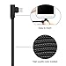 Right Angle Micro USB Cable 10ft 3 Pack 90 Degree Android Charger Cable Extra Long USB Micro Cable Nylon Braided Charger Cords and Data Sync for Galaxy s7 s6 /Android Smartphones(Black, 10feet)