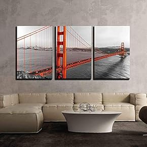 Golden Gate in San Francisco California USA x3 Panels