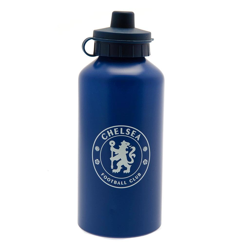 Chelsea FC Matte Aluminium Water Bottle (One Size) (Royal Blue/White)