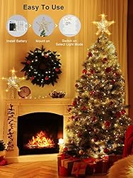 Christmas Tree Topper Star Lighted with Built-in