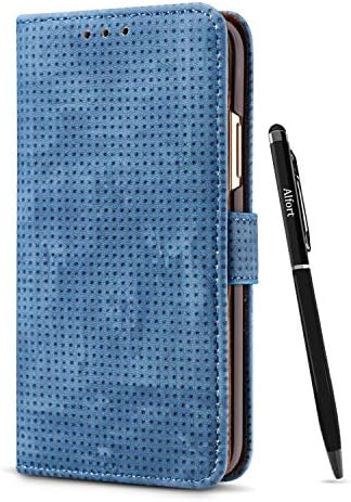 Alfort iPhone XS MAX Case, iPhone XS MAX Cover Premium PU, 3 in 1 Multifunction iPhone XS MAX Foldable Leather Phone Case Magnetic Wallet with Card Slots Stand Function （ Blue Stylus Pen