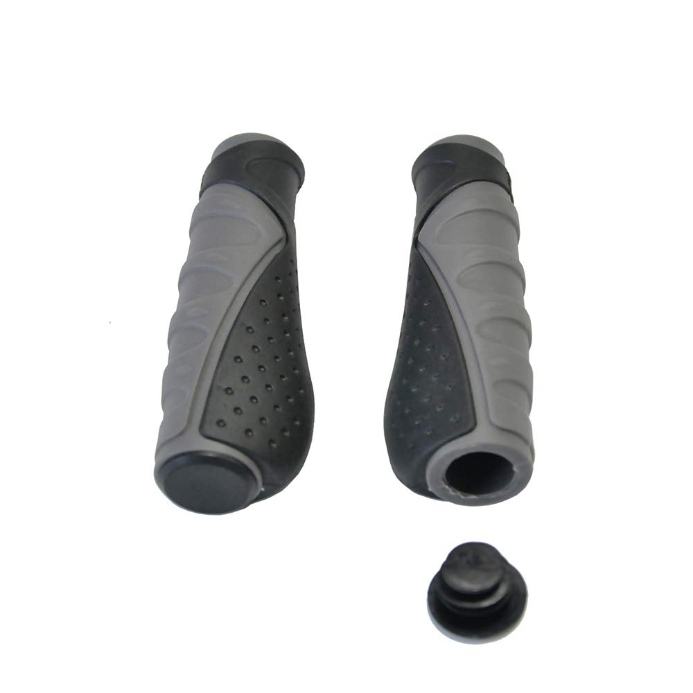 UPANBIKE Bike Handlebar Grips Rubber Ergonomic Anti-slip Bicycle Grips for MTB Mountain Bike Road Bicycle(Black+Grey)