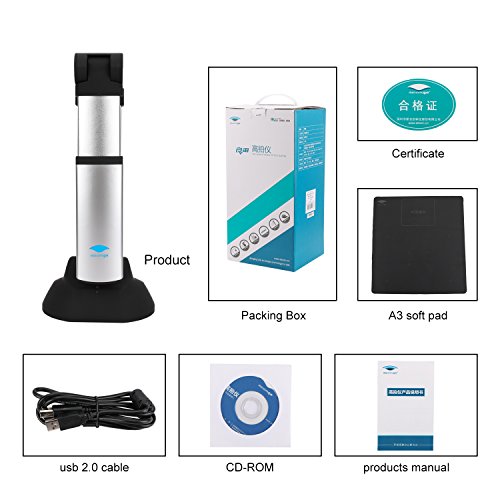 Eloam document camera scanner S1000A3 with 10 MegaPixel HD High-Definition A3 Capture Size,Smart OCR HighSpeed Document Camera