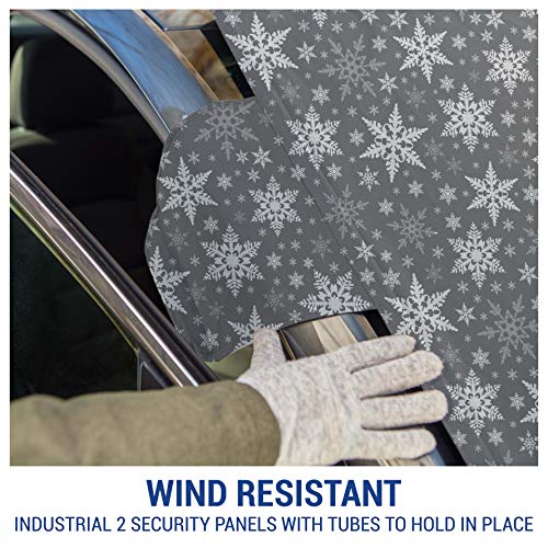 FrostGuard Plus Winter Windshield Cover with Builtin Security Panels