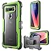 i-Blason LG V30 Case, [Heavy Duty Protection] [Clear Back] [Magma Series] Shock Reduction/Full body Bumper Case with Built-in Screen Protector for LG V30/V30 Plus/V30S 2017(Green)