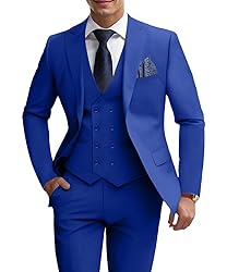 Men's 3 Pieces Suit Set Slim Fit Suits for Men Big