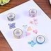 ttmagic 4 Roll Creative Flower Petal Washi Tape, Masking Tape Decorative Decals, DIY Petal Stickers for Scrapbooking, Diary, Planner, 200 Petals/Roll