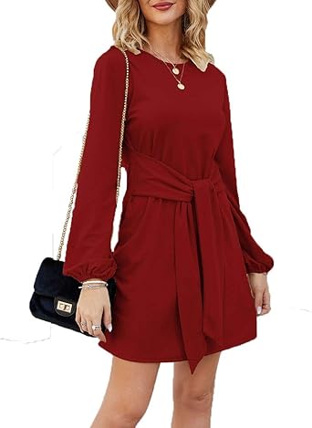 sweater dress with tie