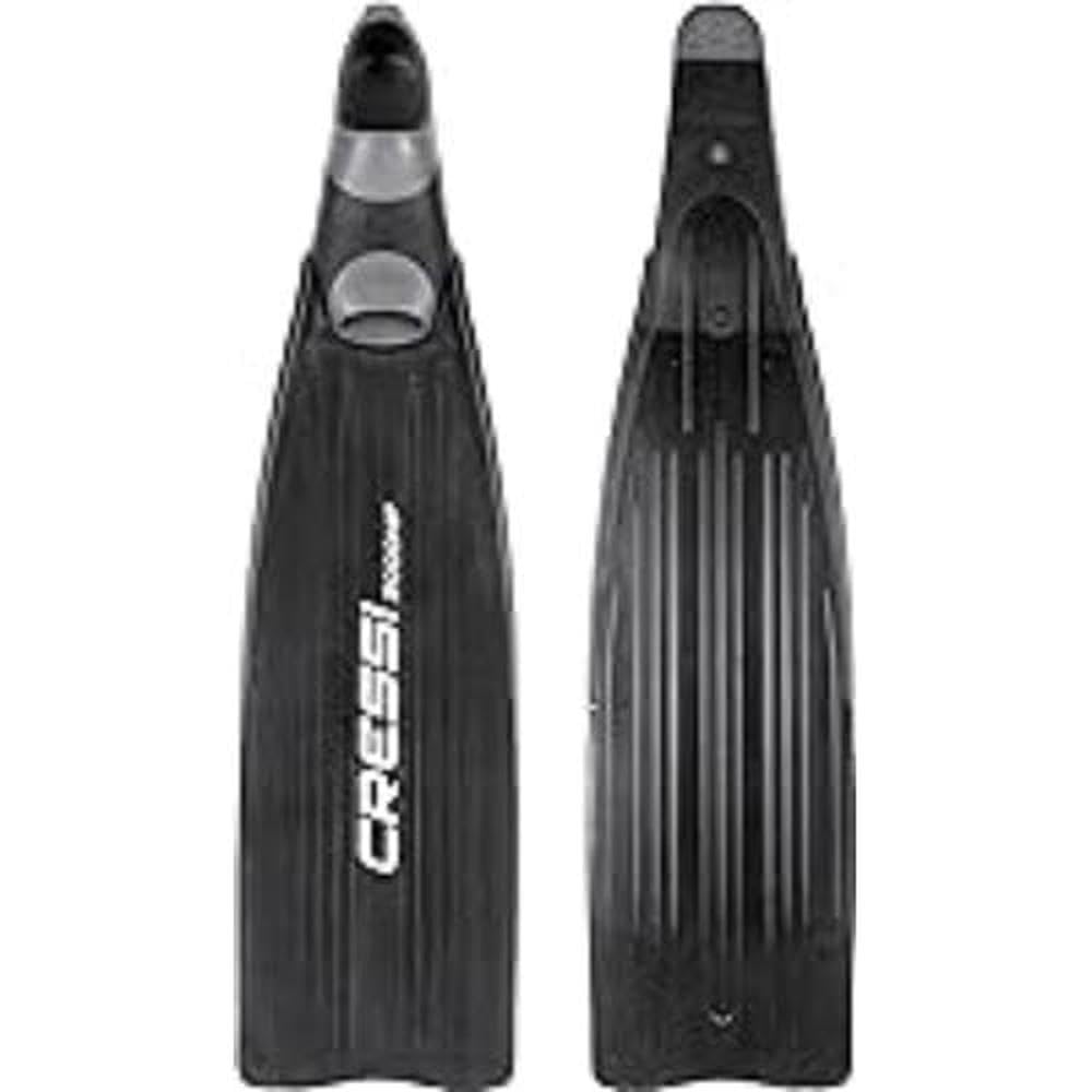 Cressi Gara 2000 HF Fins Black, Unisex Freediving Long Blade Fins High Performance, 42/43 (8/9)