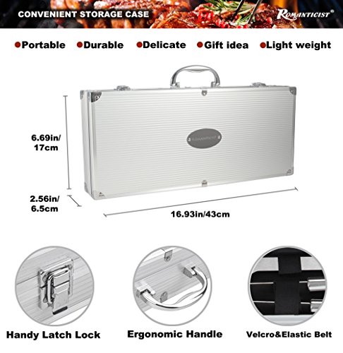 image for 20Pc Heavy Duty Stainless Steel BBQ Grill Tool Accessories Set - Outdo