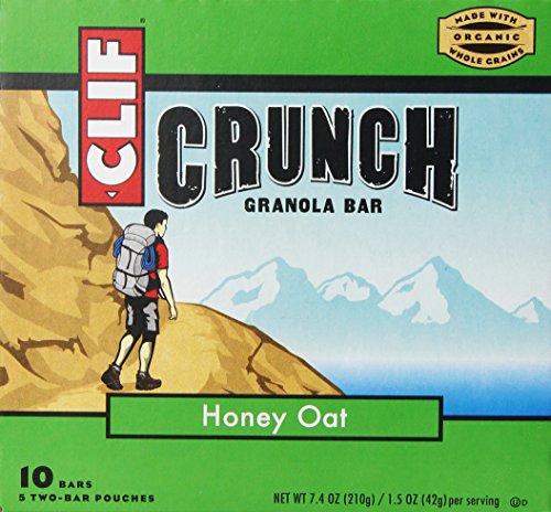 CLIF CRUNCH - Granola Bar - Honey Oat - (1.5 oz, 5 Two-Bar Pouches)