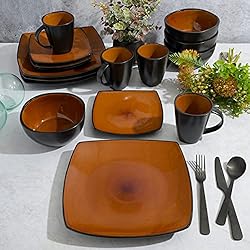 Gibson Soho Lounge Square Reactive Glaze Stoneware