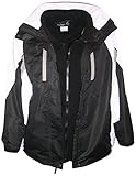 Pulse Plus Size Women's 3in1 Ski Jacket Coat 1X-5X (2X), Black/White/Grey)
