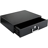 2U Rack Drawer, Designed for 19-inch Network Equipment, Servers or Cabinet Enclosures. Sliding and Lockable Server Rack Drawer Features Cable Management Holes