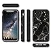TORU CX PRO Case for iPhone Xs/iPhone X, with Card Holder | Slim Protective Shockproof Heavy Duty Cover with Hidden Credit Cards Wallet Flip Slot Compartment Kickstand | Include Mirror - Marble