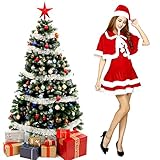 Christmas Santa Claus Costumes Plush Boy's Pub Flannel Crawl Santa Suit Xmas Suit (Women's)