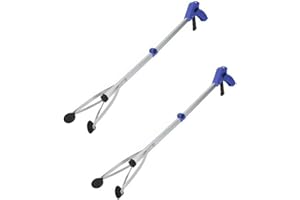 TSY TOOL [New Version] 2 Pack Foldable Reacher Grabber Tool, Long 32" Foldable Extender Gripper Tool, Suction Cups for Precise Work, Claw Trash Garbage Picker, Garden Nabber, Mobility Aid Pick Up Tool
