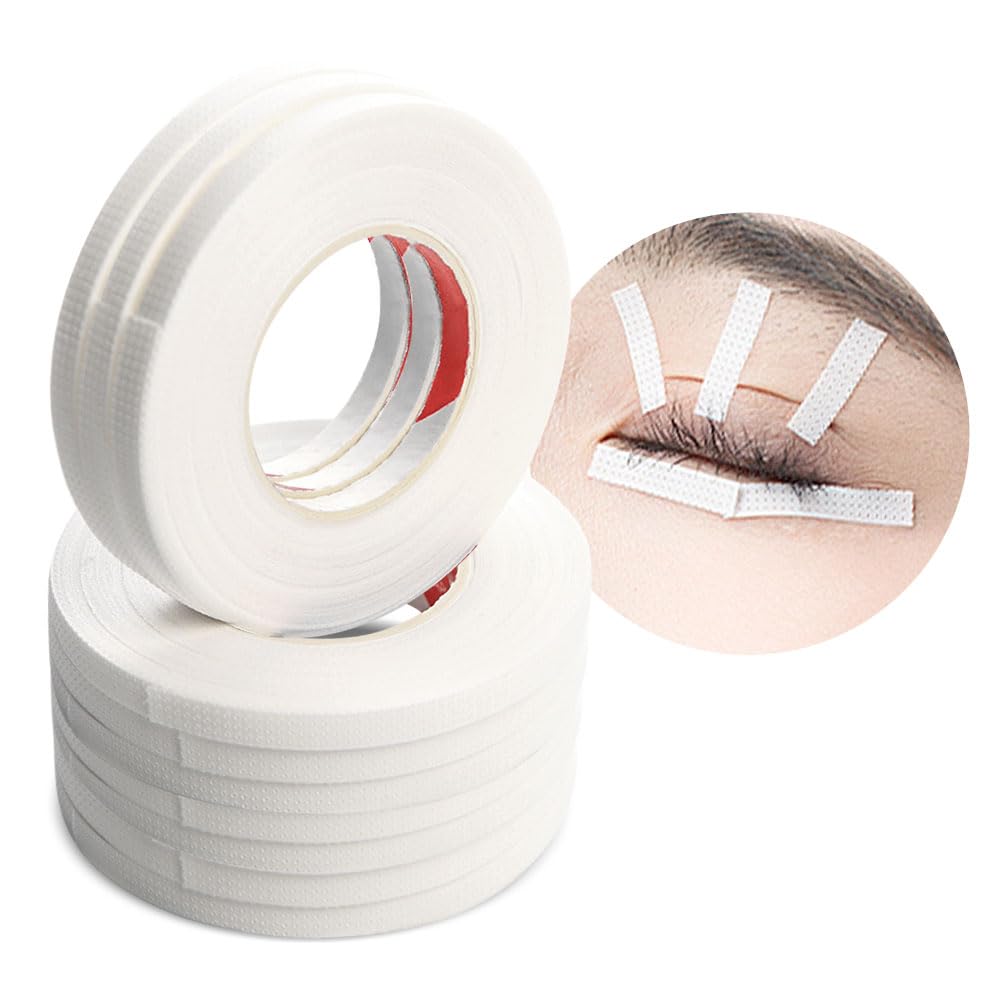 Lunamoon 10 Rolls of Eyelash Tape, Eyelash Extension Tape, Eyelash Tape, Insulation Micropore Lash Tape, Eyelash Tape for Eyelash Extension (4 mm Tape x 10)