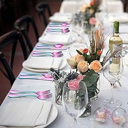 LIANYU Rainbow Flatware Cutlery Set, 20 Piece