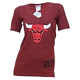 Women's NBA Classic Logo Heather Blended V-Neck T-Shirt