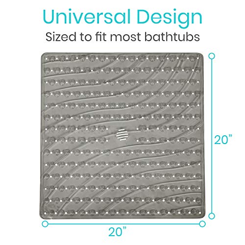Vive Shower Stall Mat Non Skid Bathtub Floor for Kids, Adults